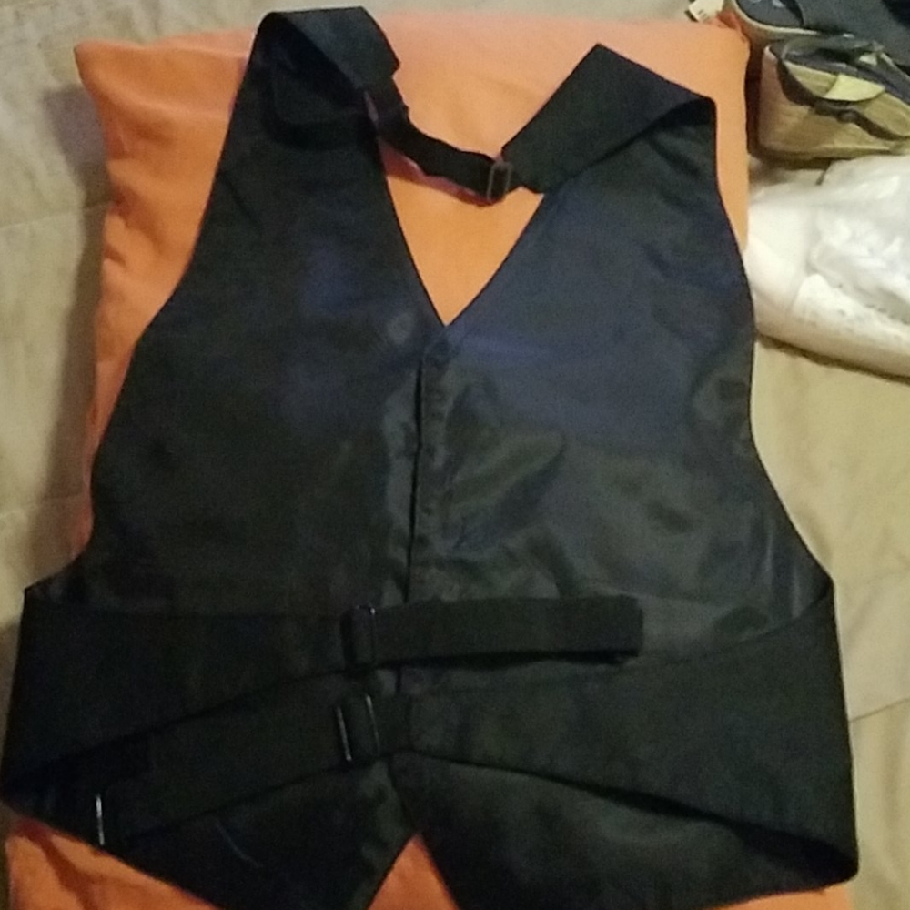 Tuxedo vest no back/open back